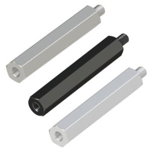 Hexagonal pillar with one end external thread and the other end internal thread