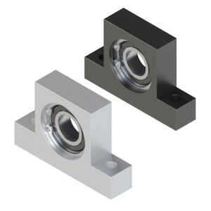 Bearing units, single bearing, T-type, height h selectable, specified, chamfered Bearing units, single bearing, T-type, height h selectable, specified, chamfered