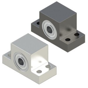Double bearing unit with locating T-type, reference surface, height h, selectable, specified Double bearing unit with locating T-type, reference surface, height h, selectable, specified