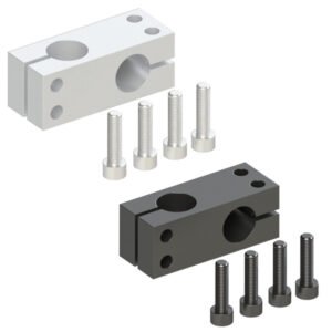 Pillar fixing clip same diameter orthogonal type