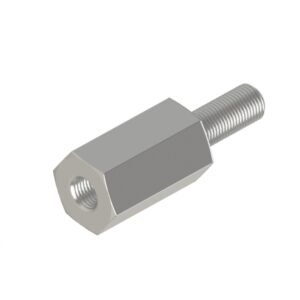 Small diameter hexagonal pillar with one end external thread and the other end internal thread