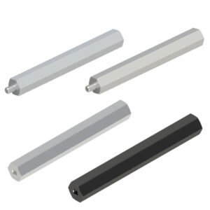 Hexagonal pillar with one end internal thread and the other end external thread