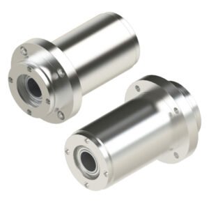 Bearing unit with back-to-back combination of radial bearing + deep groove ball bearing, guided flange type